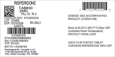 Label (27241 004 50 Risperidone 2mg 67046 630 30)